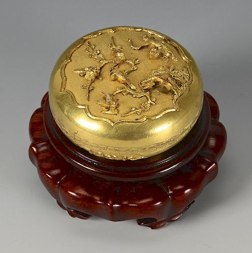 CHINESE STAMP INK BOX17th century
