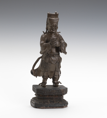 Chinese Standing Bronze Male Figure
