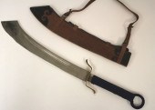 CHINESE STEEL BROAD SWORD AND