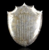 CHINESE STERING SILVER SHIELD