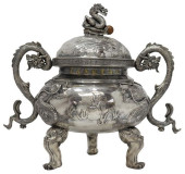 CHINESE STERLING DRAGON INCENS