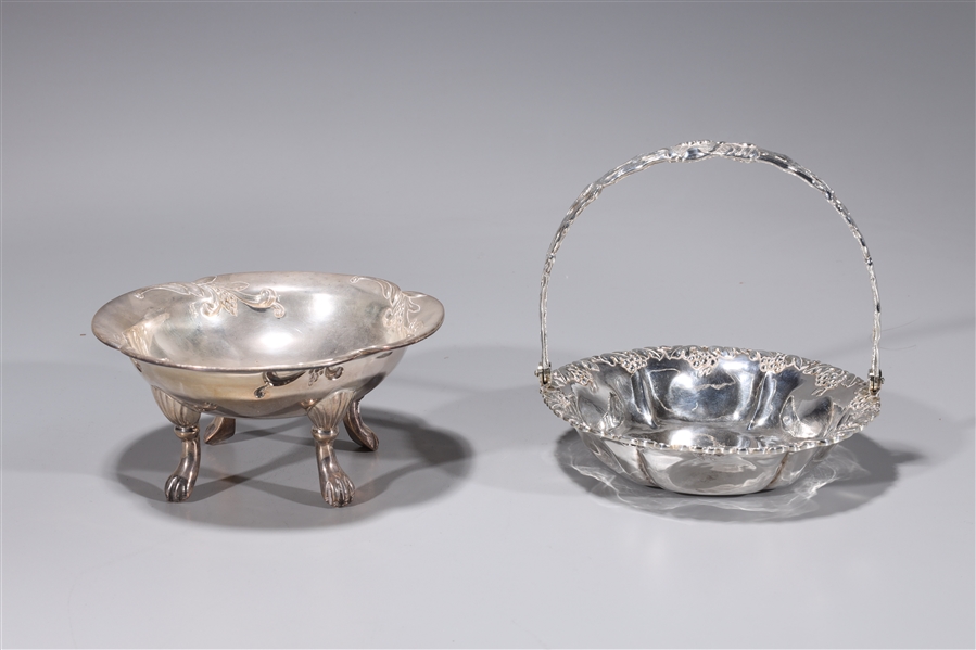 Chinese sterling silver basket