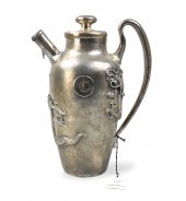 CHINESE STERLING SILVER EWER W