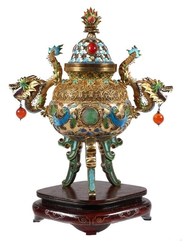 CHINESE STERLING SILVER GOLD