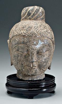 Chinese stone Buddha head, Tang