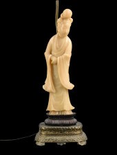 CHINESE STONE CARVED GUANYIN F