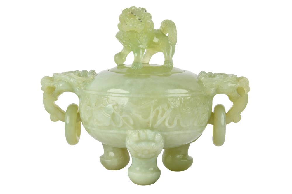 CHINESE STONE CENSERwith foo lion