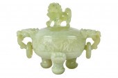 CHINESE STONE CENSERwith foo l