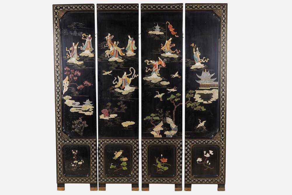 CHINESE STONE-INLAID
