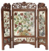 CHINESE STONE PANELED FOLDING