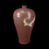 CHINESE STONEWARE MEIPING DRAG