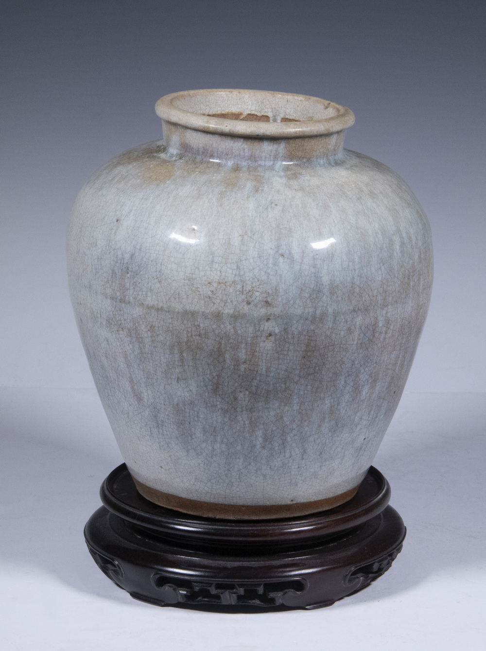 CHINESE STORAGE JAR Qingbai Mottled