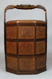 CHINESE STRAW AND WOOD 'PICNIC