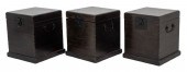 CHINESE STYLE EBONIZED CHESTS,