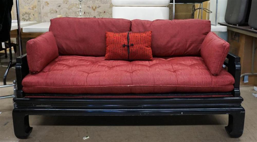 CHINESE STYLE EBONIZED WOOD SOFA,