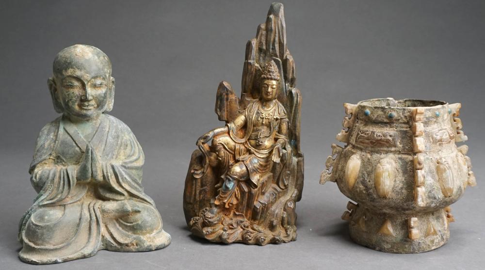 CHINESE STYLE GILT METAL FIGURE