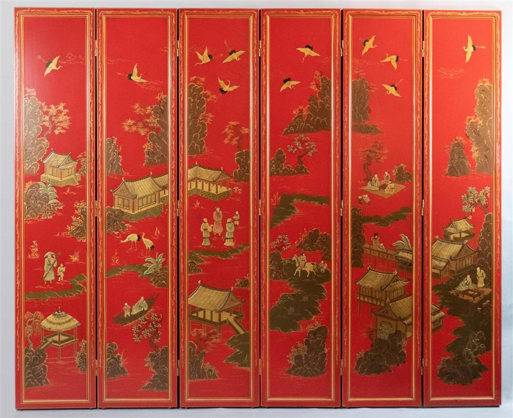 CHINESE-STYLE LACQUER-DECORATED