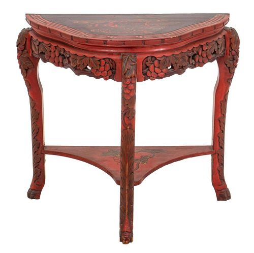 CHINESE STYLE LACQUER SMALL CONSOLE