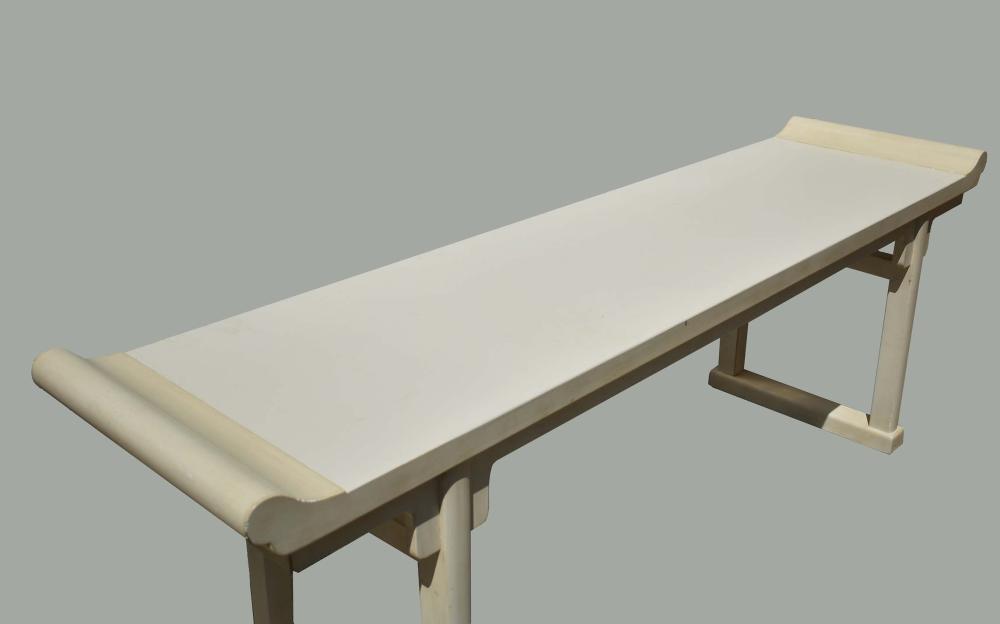 CHINESE STYLE WHITE LACQUER ALTAR