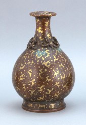 CHINESE SUNSPOT BRONZE VASE EA