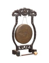CHINESE TABLETOP FRAMED GONG &