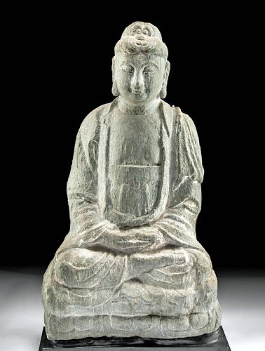 CHINESE TANG DYNASTY STONE BUDDHA