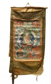 CHINESE TANGKA PAINTING OF BUD