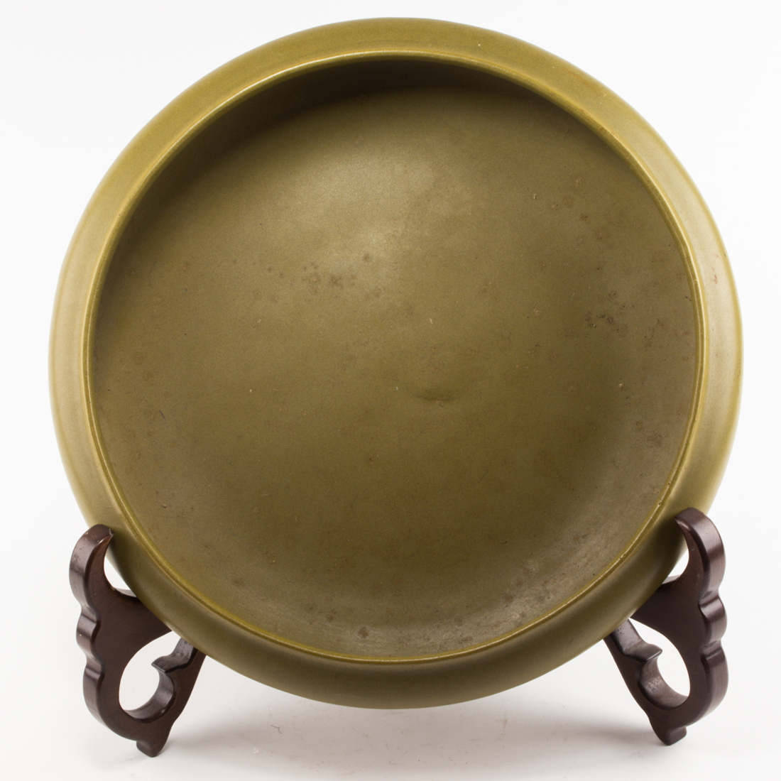 CHINESE TEA-DUST-GLAZED LOW BOWL
