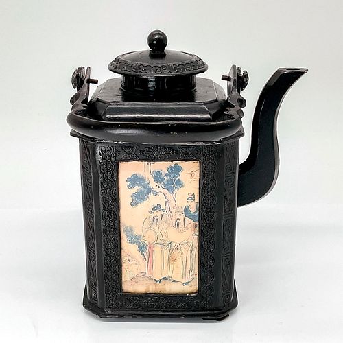 CHINESE TEA JAR KETTLE SHAPED METAL