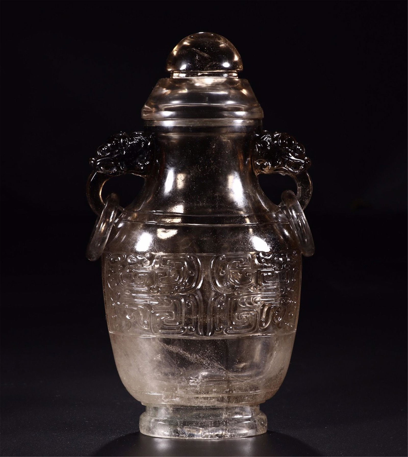 CHINESE TEA ROCK CRYSTAL BEAST LOOP