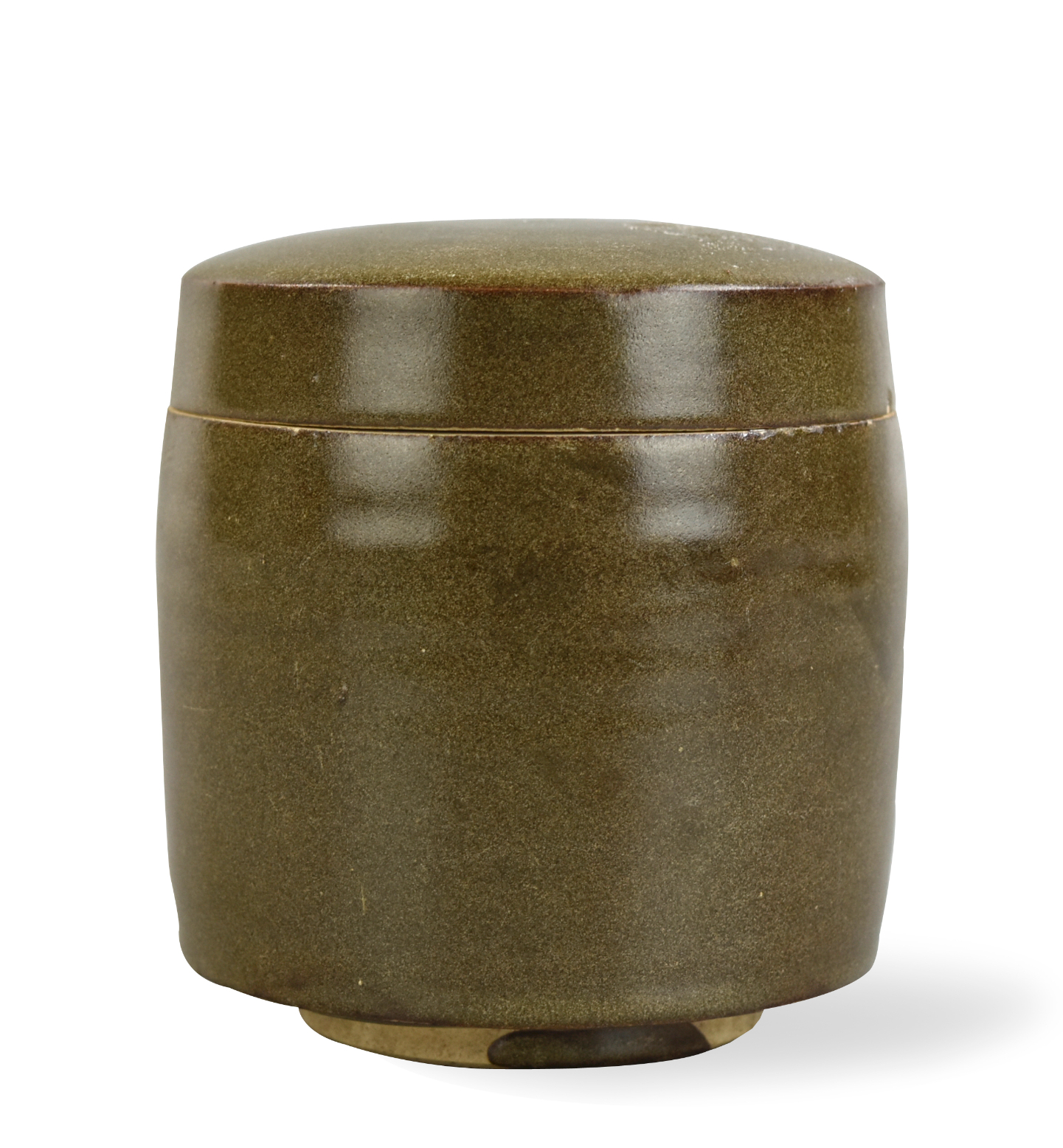 CHINESE TEADUST GLAZED TEA CADDY,