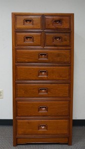 CHINESE TEAK HOSIERY CHEST, H: