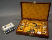 CHINESE TEAK JEWELRY BOX WITH