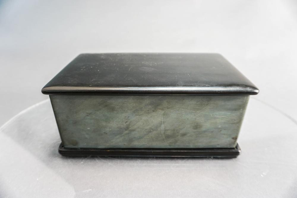 CHINESE TEAK MOUNTED INKSTONE L: