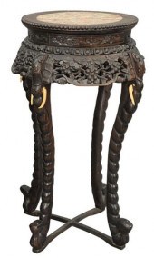 CHINESE TEAK STAND, HAVING INS