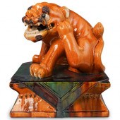 CHINESE TERRACOTTA GLAZED FOO