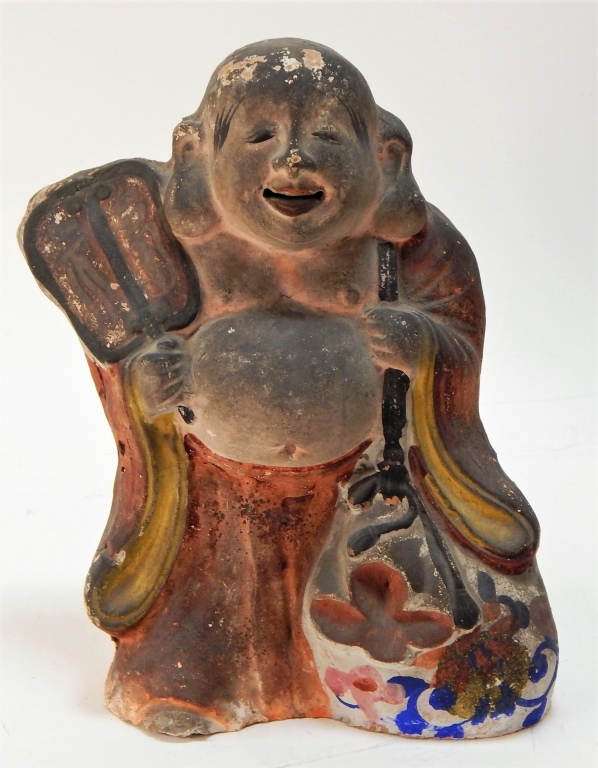 CHINESE TERRACOTTA POTTERY BUDDHA