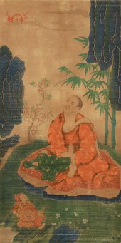 CHINESE THANGKA PAINTING OF A