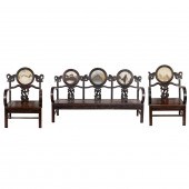 CHINESE THREE-PIECE HARDWOOD L
