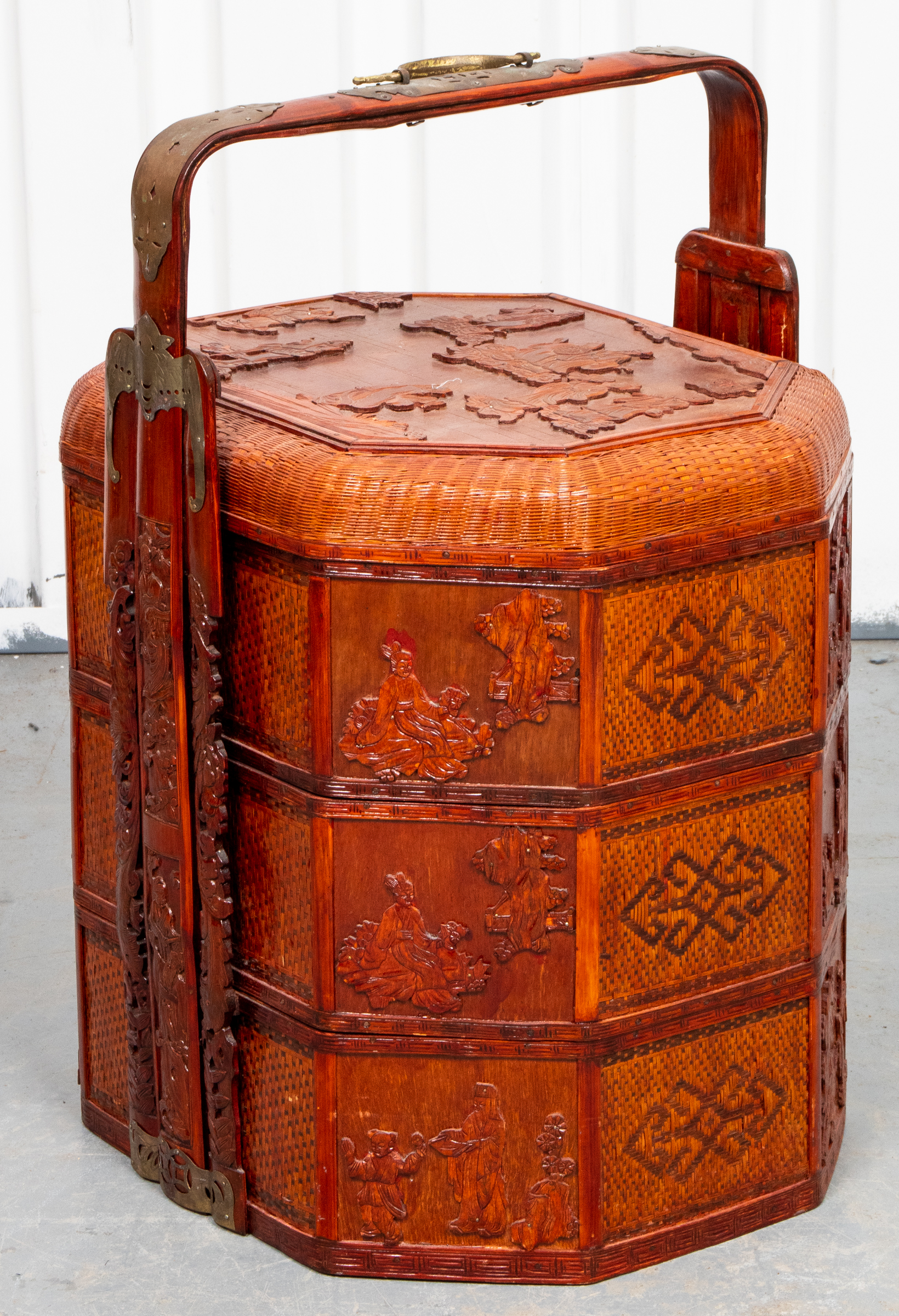 CHINESE THREE TIER WEDDING BASKET