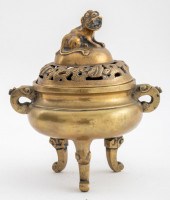 CHINESE TIBETAN BRASS INCENSE