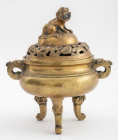 CHINESE TIBETAN BRASS INCENSE