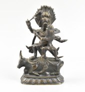 CHINESE TIBETAN BRONZE BUDDH F