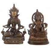 CHINESE & TIBETAN BRONZE DEITI