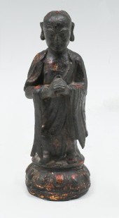 CHINESE TIBETAN BRONZE SCHOLAR
