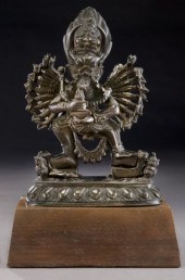 Chinese - Tibetan gilt bronze