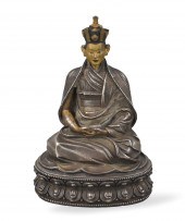 CHINESE TIBETAN GILT SILVER BU