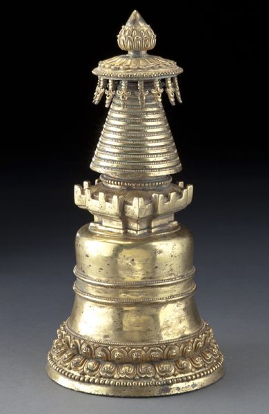 Chinese-Tibetan Qing gilt bronze