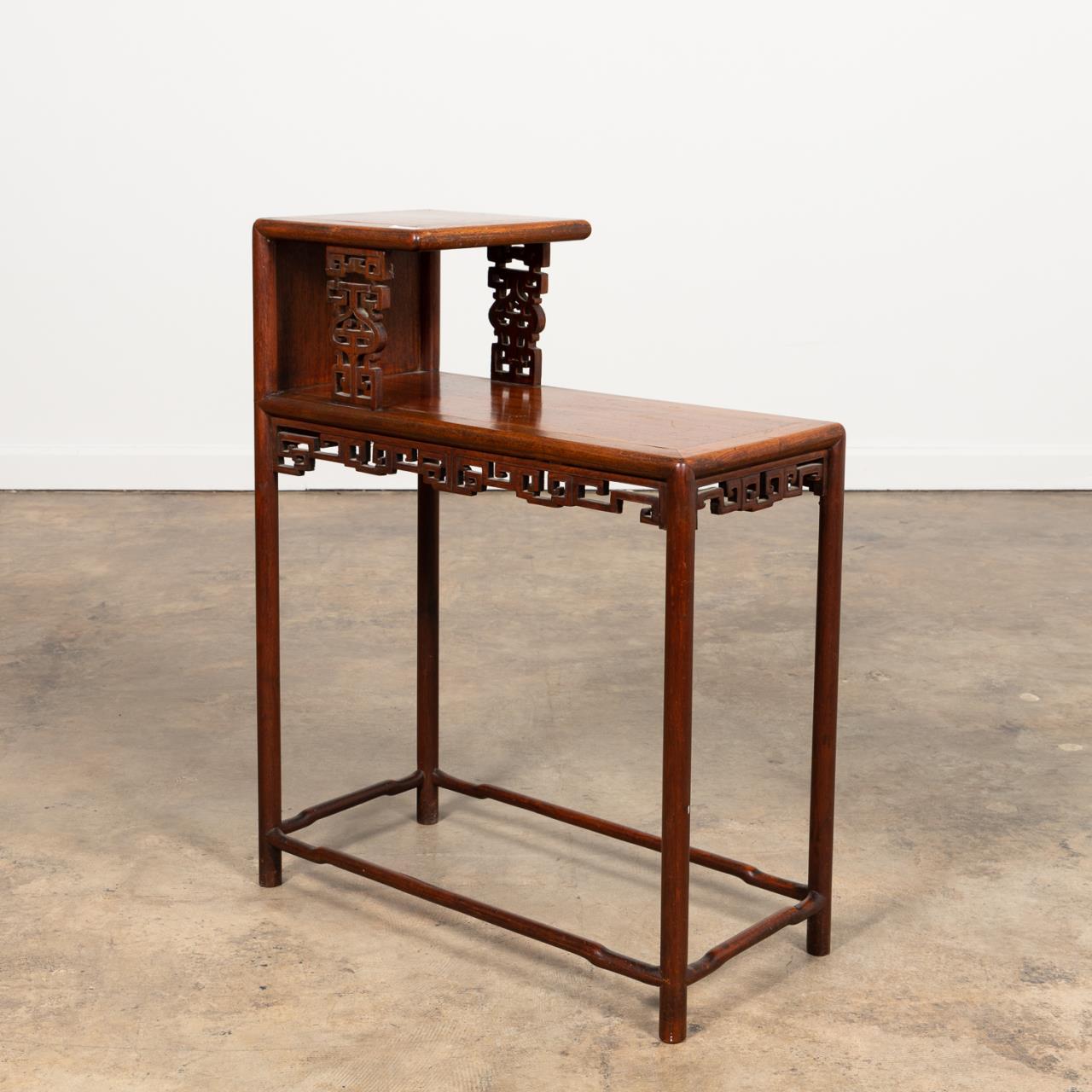 CHINESE TIERED FRETWORK HARDWOOD