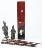 Chinese tomb figures and chops